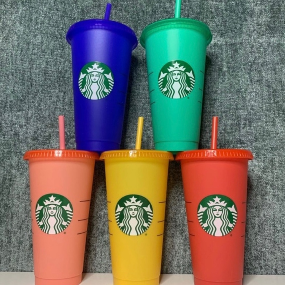 Starbucks color changing cups set of 5